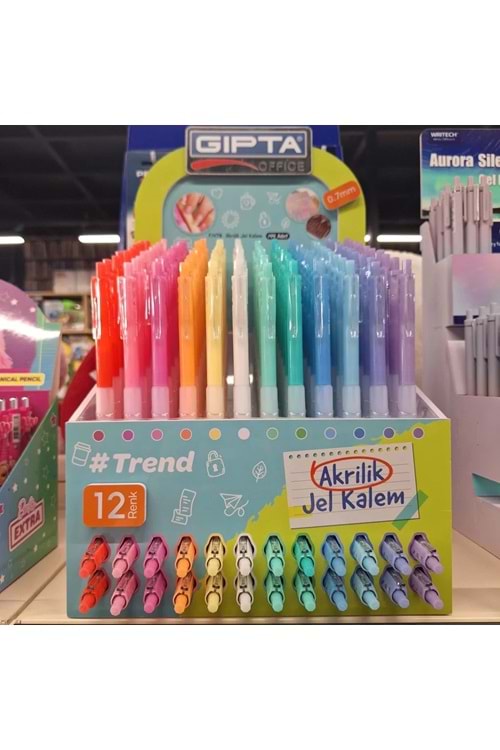 GIPTA JEL KALEM AKRİLİK TREND 05 MM.12 RENK 144 LÜ F1478