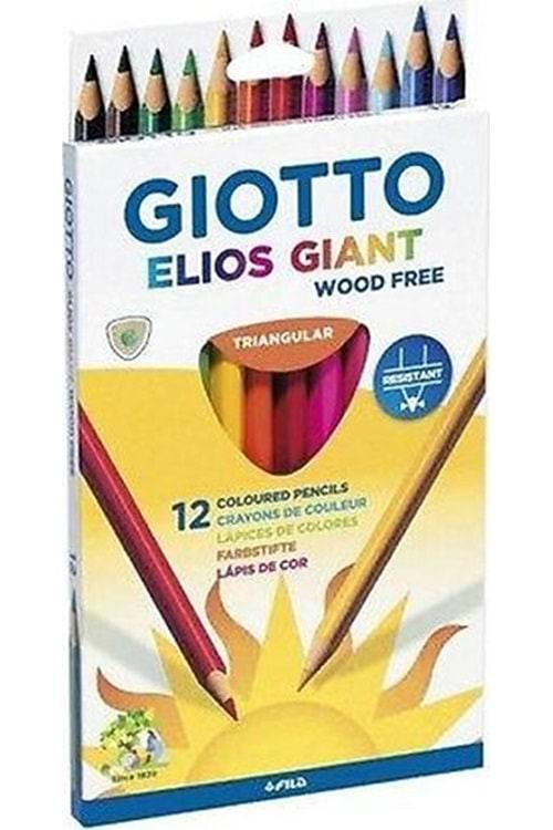 GIOTTO JUMBO KURU BOYA 12 RENK ÜÇGEN ELIOS GIANT