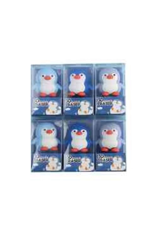 GIPTA SİLGİ PENGUIN 3D 24 LÜ K2364