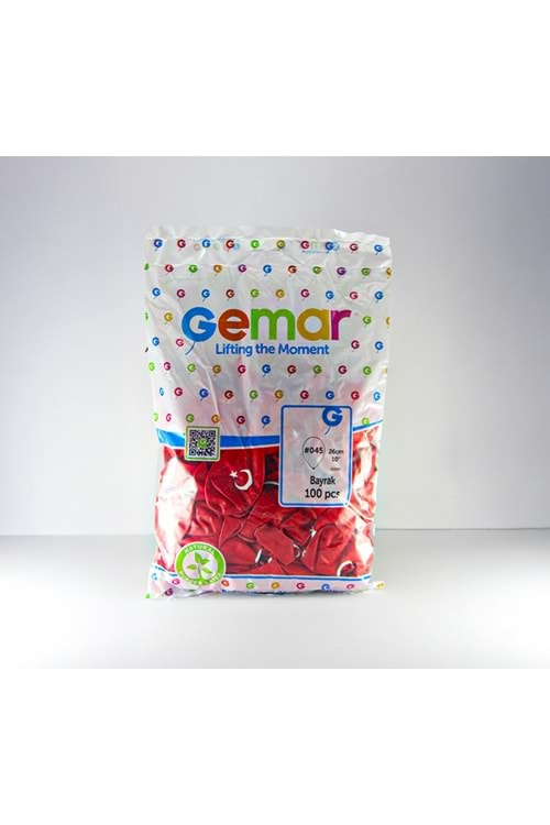 GEMAR BALON BAYRAK 100 LÜ 26 CM.