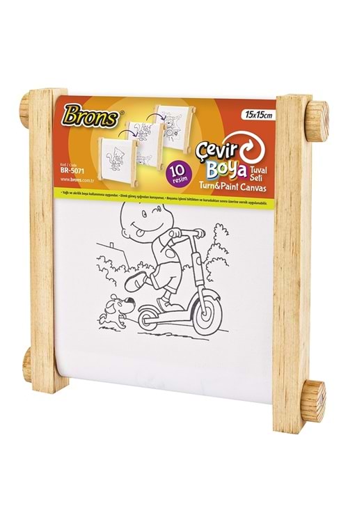BRONS ÇEVİR BOYA TUVAL SETİ 15*15 CM. BR-5071