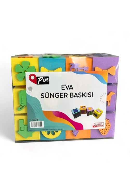 PİN EVA KÜP BASKI 12 Lİ PK.