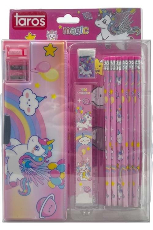 TAROS UNICORN FONKSİYONLU KALEMKUTU KIRTASİYE SETİ-8440