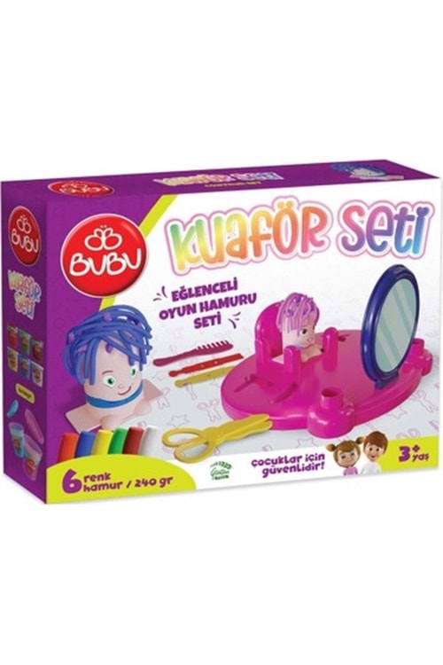 BUBU KUAFÖRE OYUN HAMURU SETİ 6 RENK 14 PARÇA