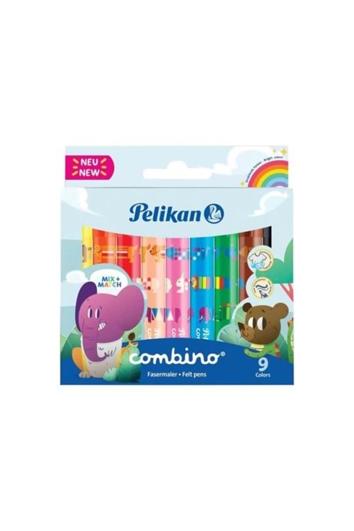 PELİKAN JUMBO KEÇELİ KALEM 9 RENK COMBİNO