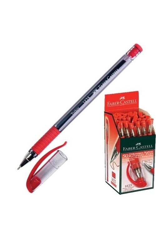 FABER-CASTELL TÜKENMEZ KALEM KIRMIZI 50 Lİ PK.1425