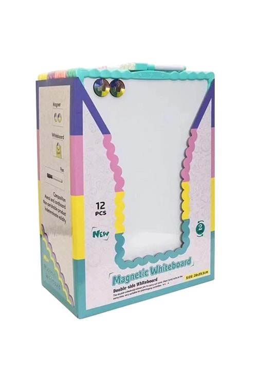 MİSYON ÇİFT TARAFLI BEYAZ TAHTA 28*29 CM.MANYETİK MSY-4110