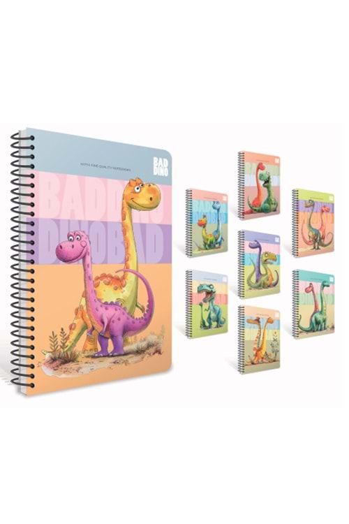 GIPTA DEFTER 80 YP.ÇİZGİLİ A4 SPİR.KRT.KPK.BAD DINO 7659