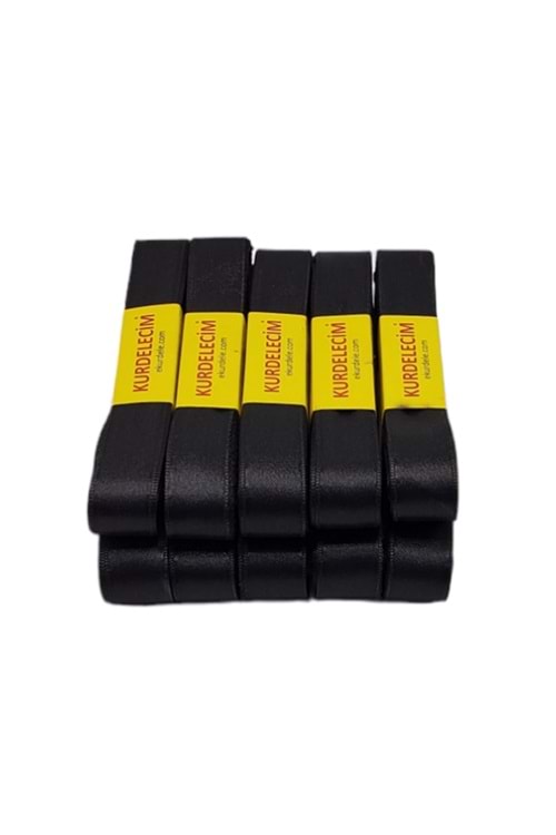 KURDELECİM SİYAH KURDELE 2 CM.*10MT.5 Lİ PK.