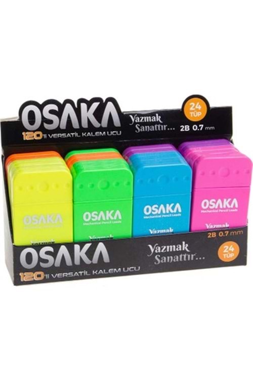OSAKA MİN-UÇ 0,7 MM.120 Lİ 24 LÜ PAKET NEON