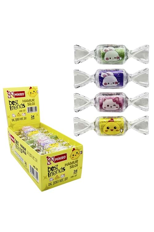 MİKRO HAMUR SİLGİ BEST FRİENDS 24 LÜ PK. HS-27