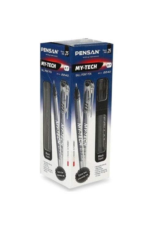 PENSAN TÜKENMEZ KALEM SİYAH 25 Lİ MY-TECH 2240