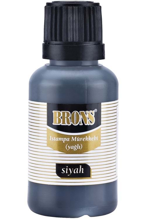 BRONS ISTAMPA MÜREKKEBİ SİYAH 30cc. BR-314