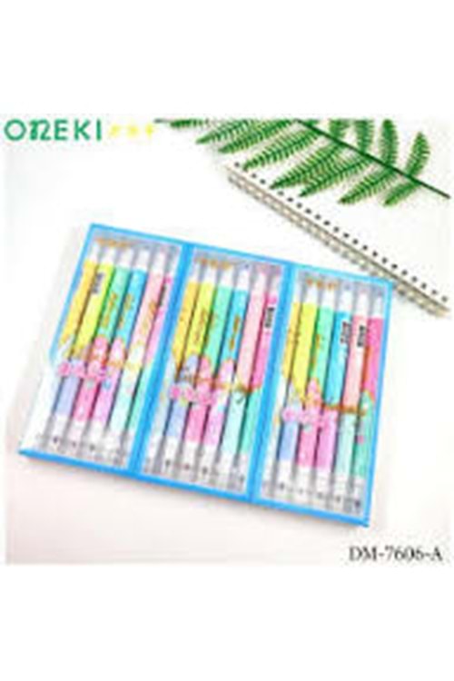 ÇİFT TARAFLI FOSFORLU KALEM 6 LI PK.DM-7606-B