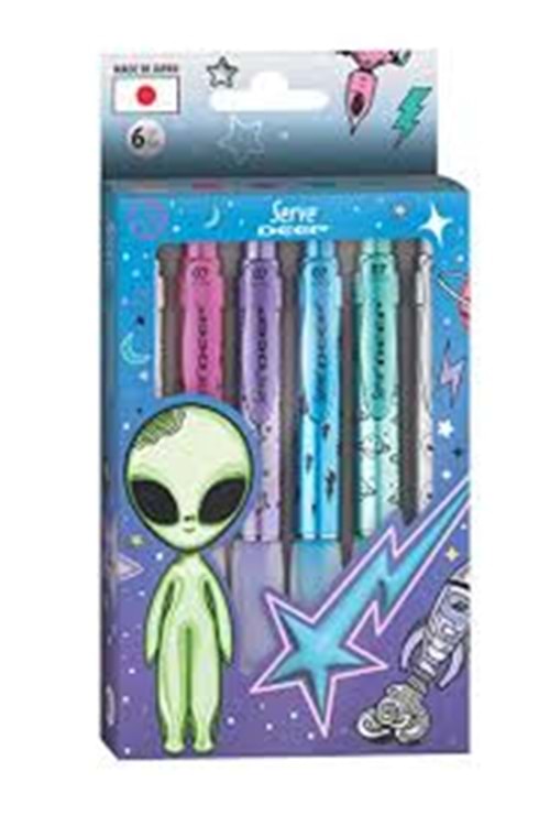 SERVE DEEP VERSATİL KALEM UZAY TEMA METALİK 0.7 MM.6 LI PK.