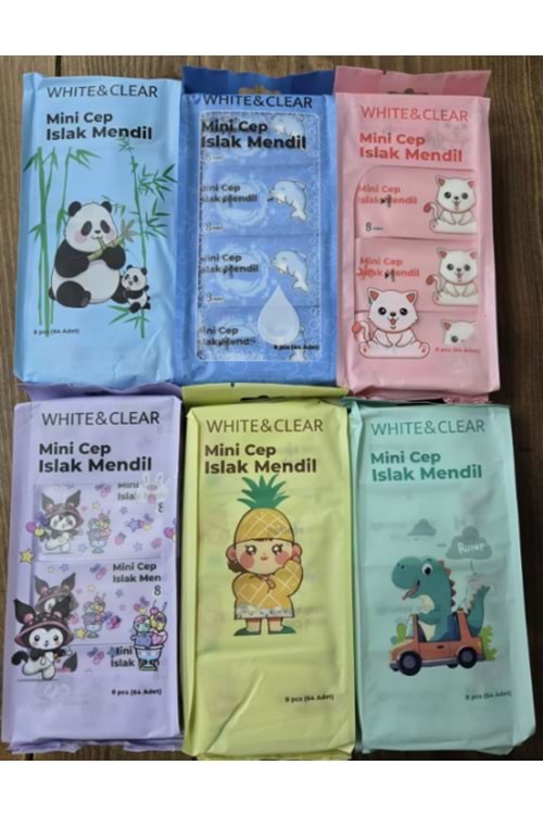 MİNİ CEP ISLAK MENDİLİ(8 Lİ PAKET) WHC001