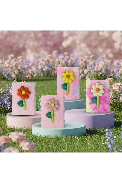 KAR PELUŞ HATIRA DEFTERİ PARLAK PAPATYA PD.109