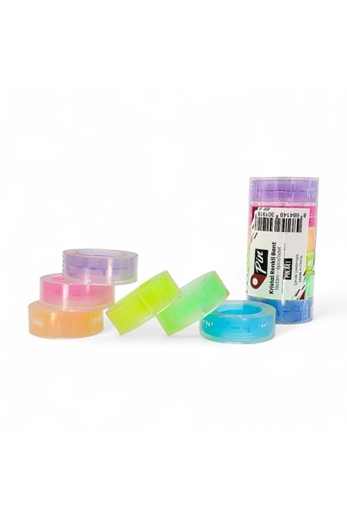 PİN KRİSTAL BANT RENKLİ 19X33 METRE 6 LI PAKET