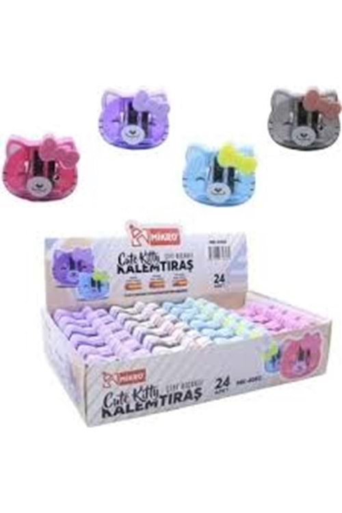 MİKRO KALEMTRAŞ CUTE KİTTY ÇİFT BIÇAK 24 LÜ PK. MK-4050