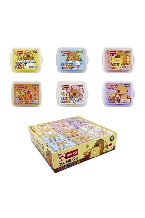 MİKRO HAMUR SİLGİ LUCKY BARA 36 LI PK. HS-29