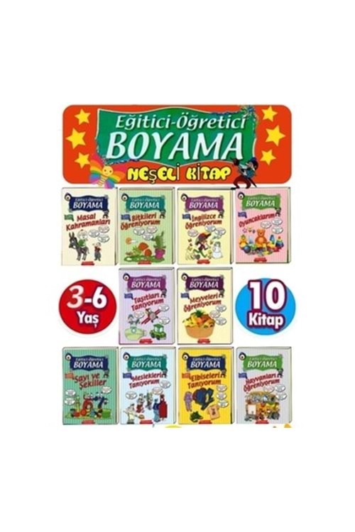 GÖNÜL EĞİTİCİ-ÖĞRETİCİ BOYAMA 10 LU SET