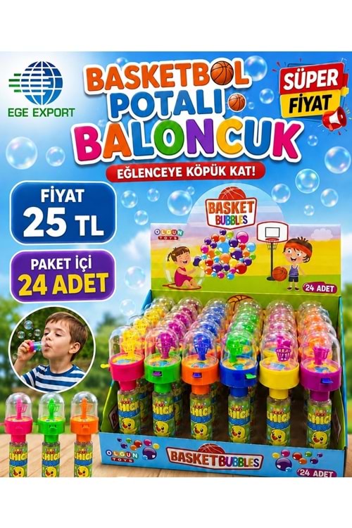 OLGUN BASKET KÖPÜK BALONCUK 24 LÜ PK.