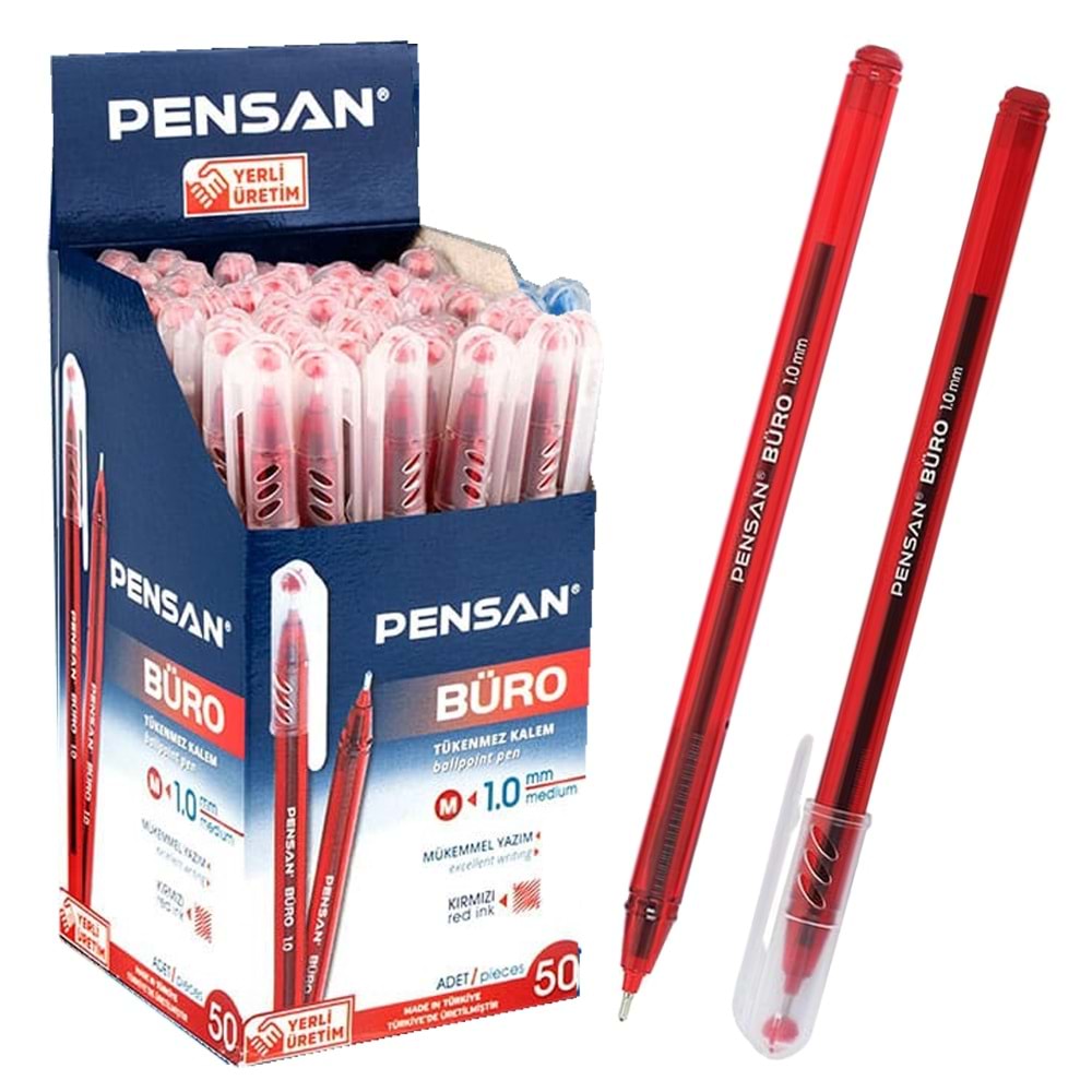 PENSAN TÜKENMEZ KALEM 1.0 BÜRO KIRMIZI 2270