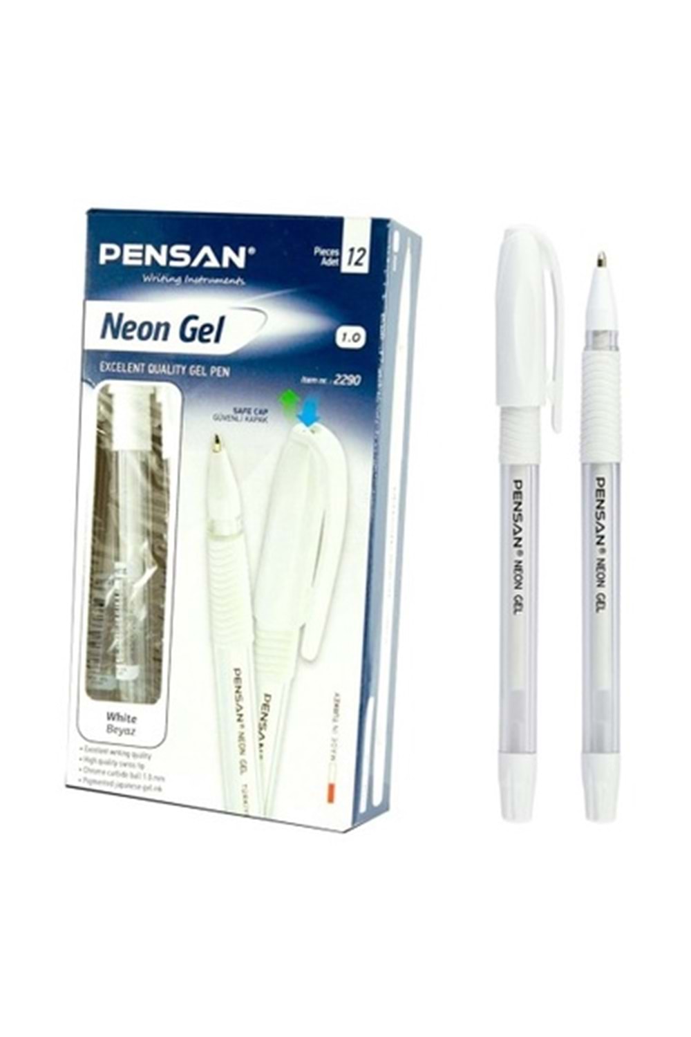 PENSAN BEYAZ JEL KALEM 12 Lİ PK.1.0 MM.