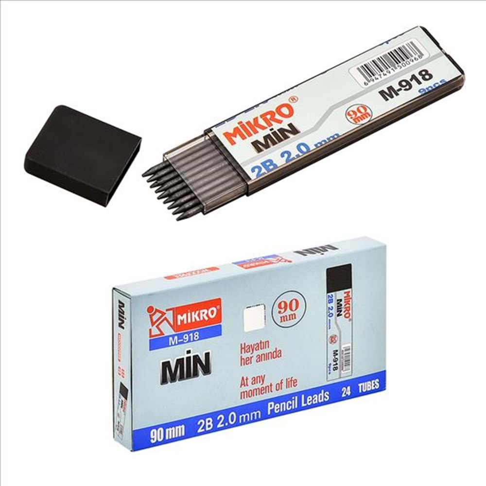 MİKRO MİN-UÇ 2B 2,0 MM.SİYAH M-918