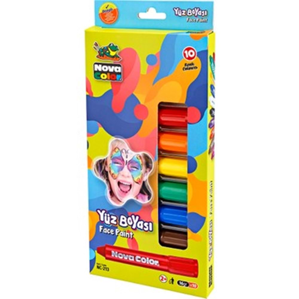 NOVA COLOR YÜZ BOYASI 10 RENK NC-213