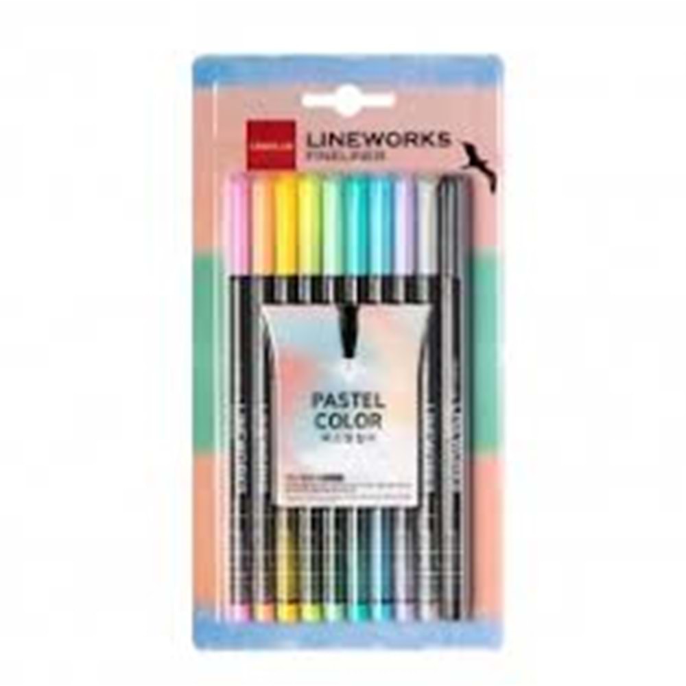 LİNEPLUS FİNELİNER KALEM 10 LU PASTEL RENK