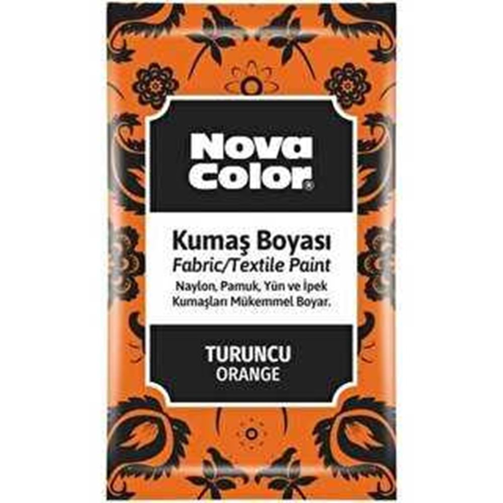 NOVA COLOR KUMAS BOYASI TOZ TURUNCU 12 GR
