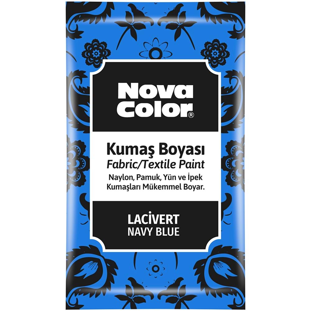 NOVA COLOR KUMAS BOYASI TOZ LACİVERT 12 GR