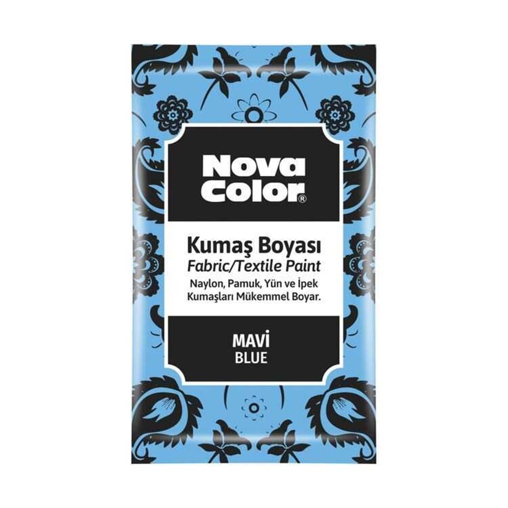 NOVA COLOR KUMAS BOYASI TOZ MAVİ 12 GR