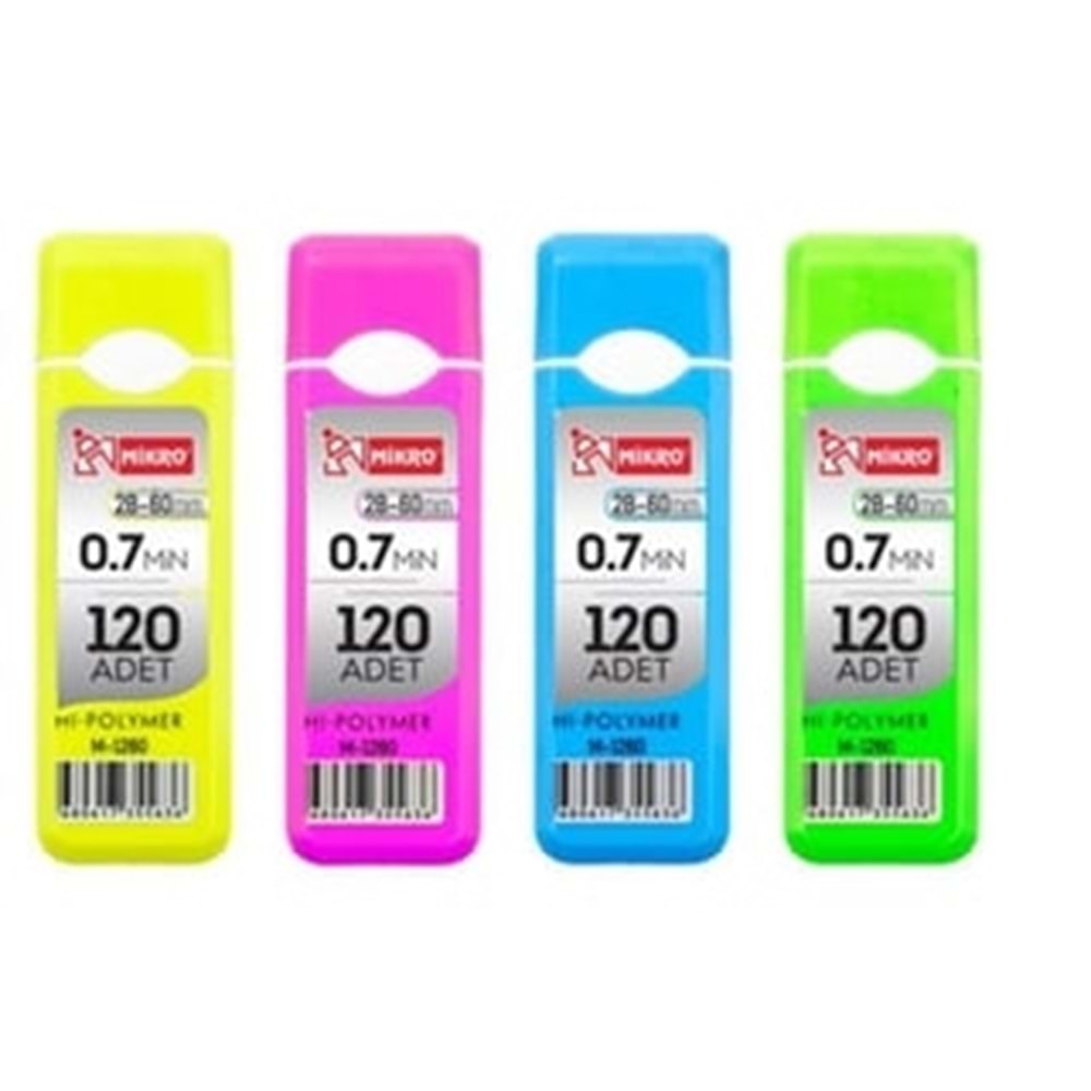 MİKRO MİN-UÇ 0.7 MM.120 Lİ KOD: M-1260