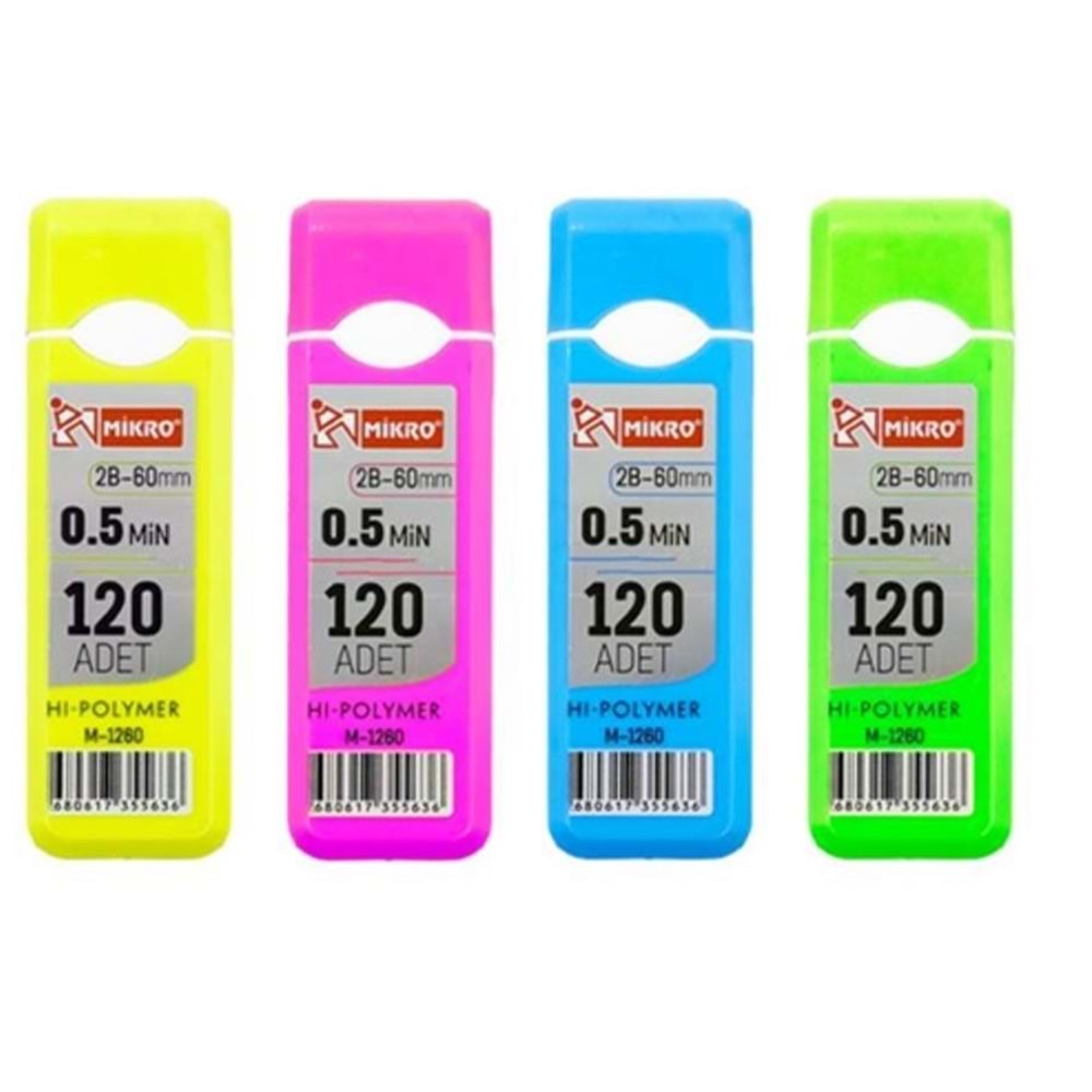MİKRO MİN-UÇ 0.5 MM.120 Lİ KOD: M-1260
