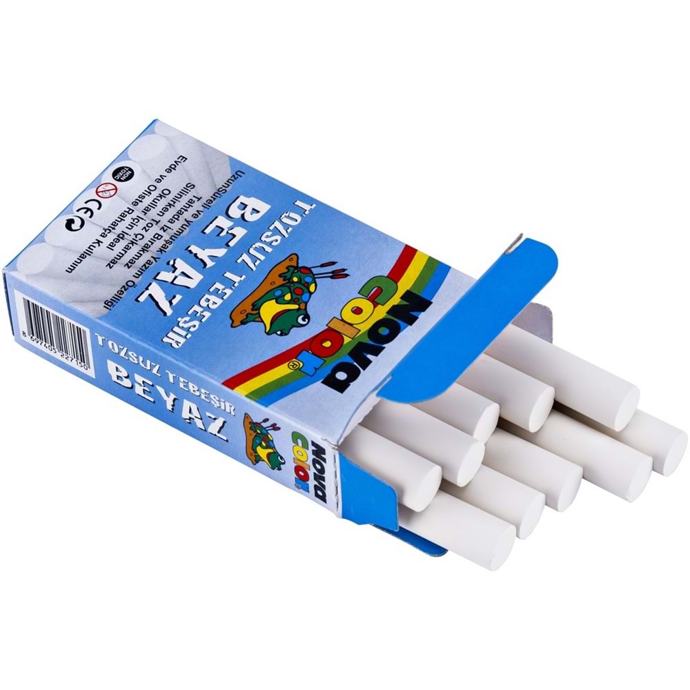 NOVA COLOR BEYAZ TEBEŞİR 10 LU NC-4111