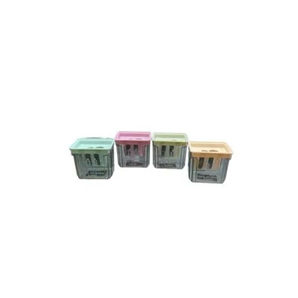 PERFECT JUMBO KALEMTRAŞ ÇİFT BIÇAK HAZNELİ UC-129B PASTEL