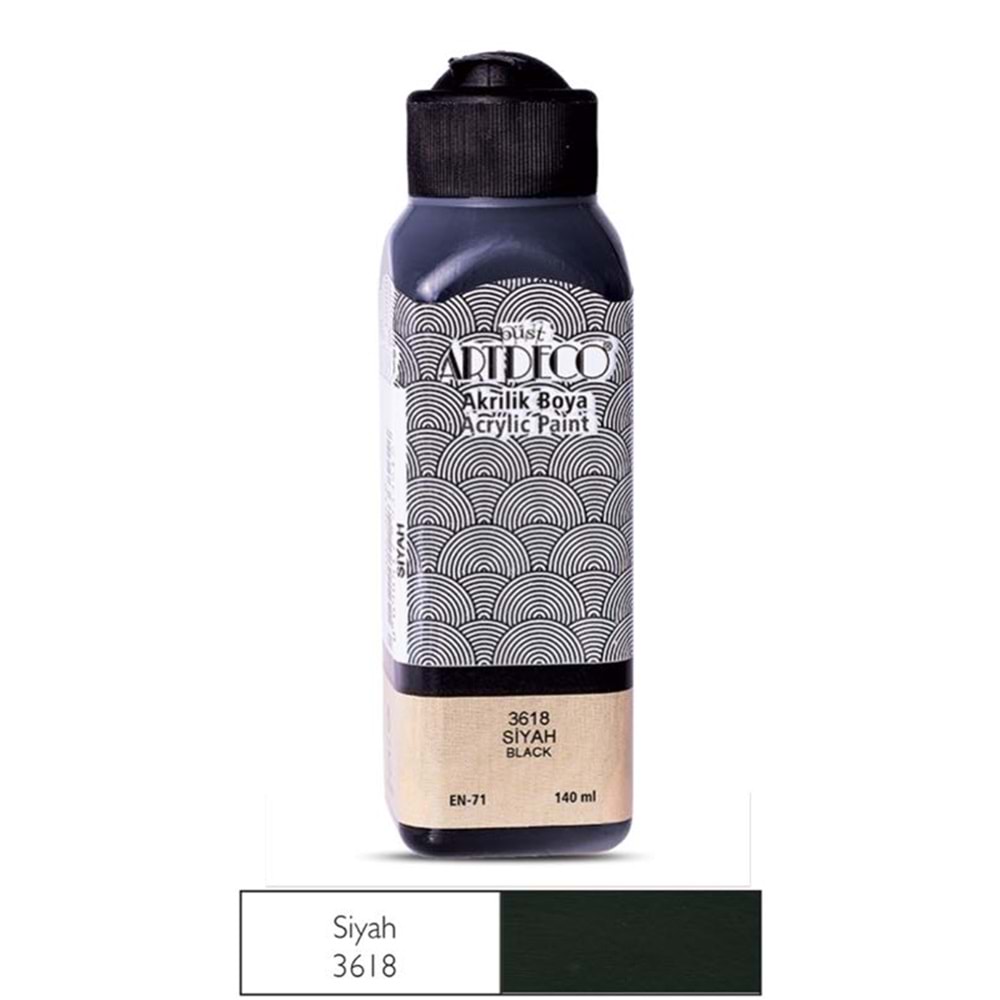 ARTDECO AKRİLİK BOYA SİYAH 140 ML.70R-3018