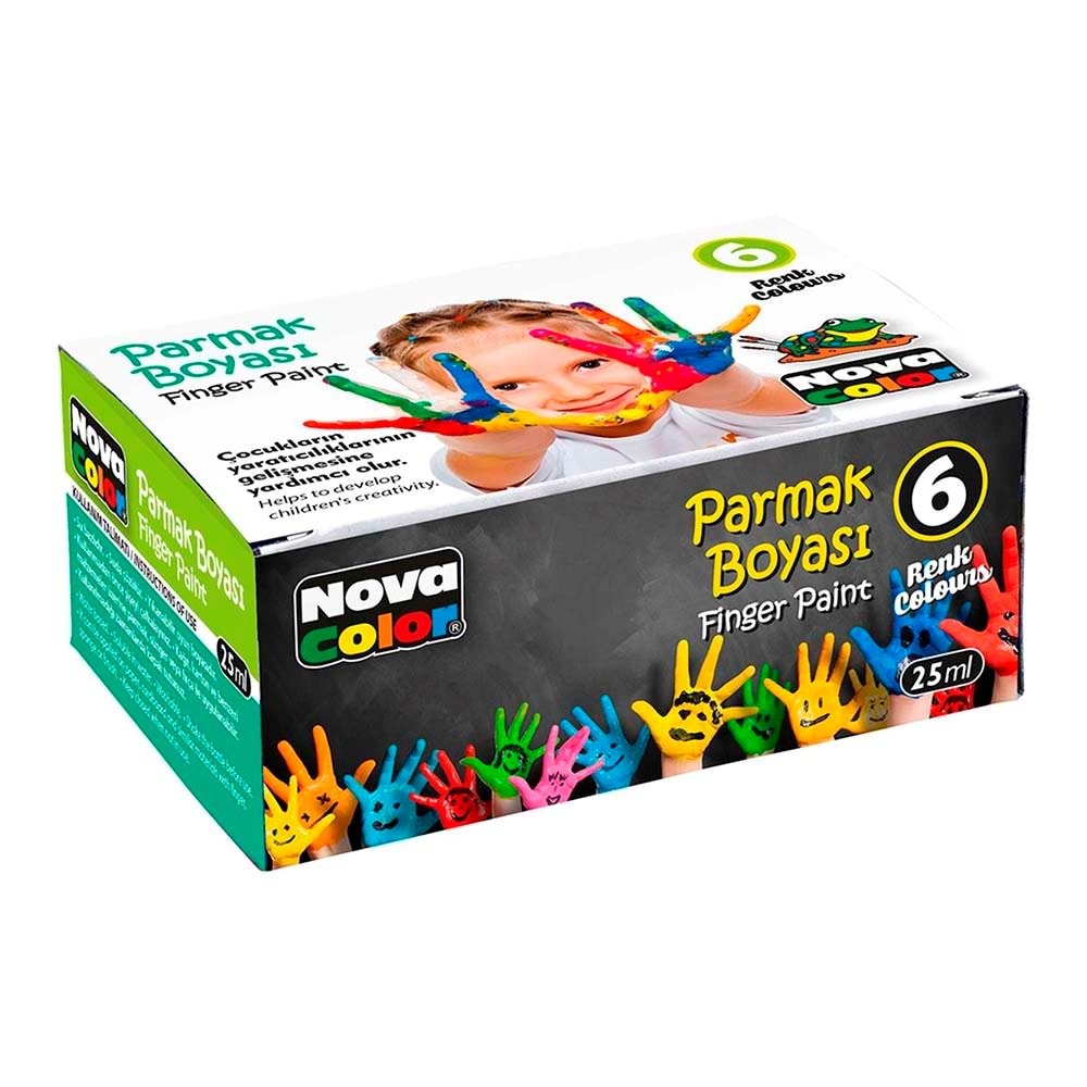 NOVA COLOR PARMAK BOYASI 6 RENK ŞİŞE*25 ML.NC-138