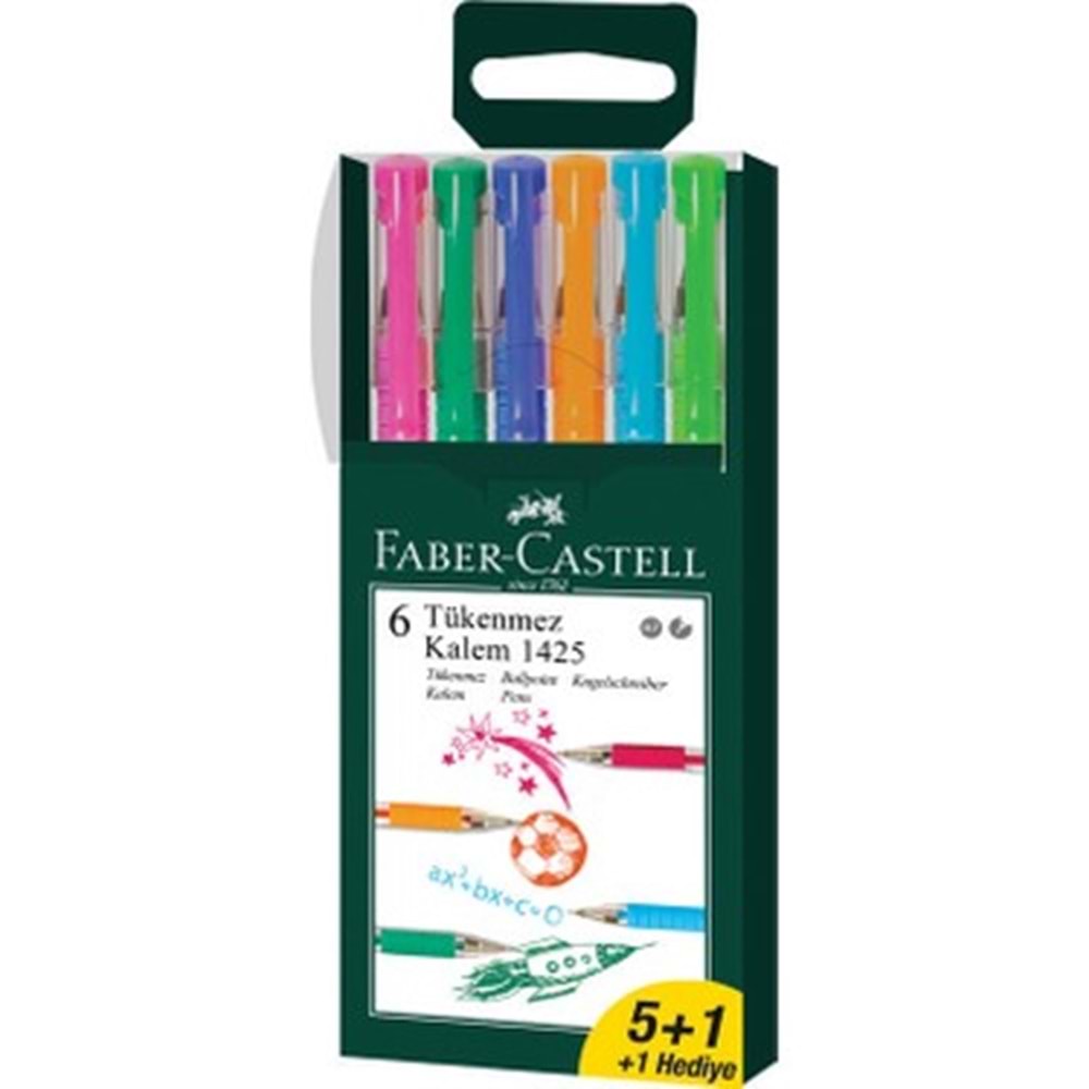 FABER-CASTELL 1425 TÜKENMEZ KALEM 6 LI SET