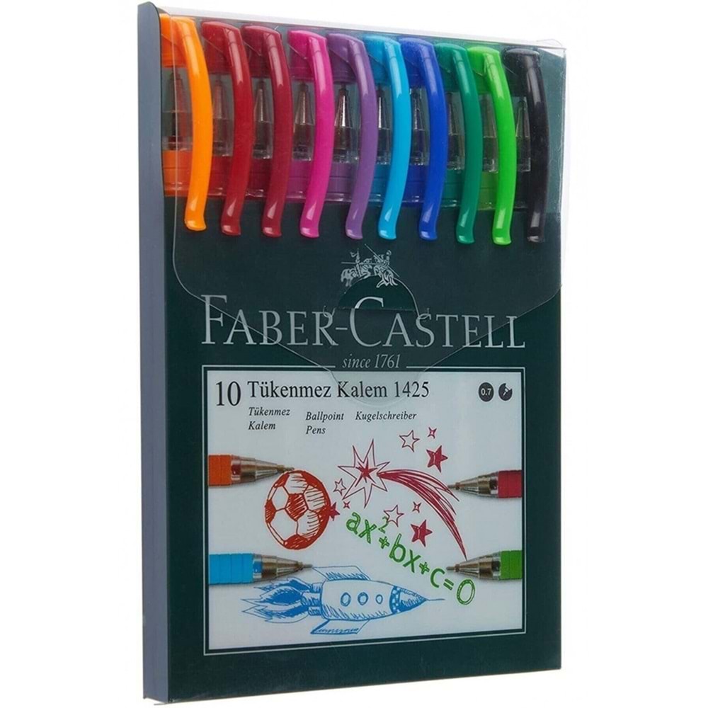 FABER-CASTELL 1425 TÜKENMEZ KALEM 10 LU SET