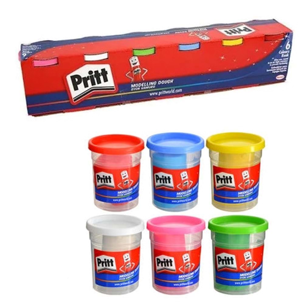 PRİTT OYUN HAMURU 6 RENK +100 GR.