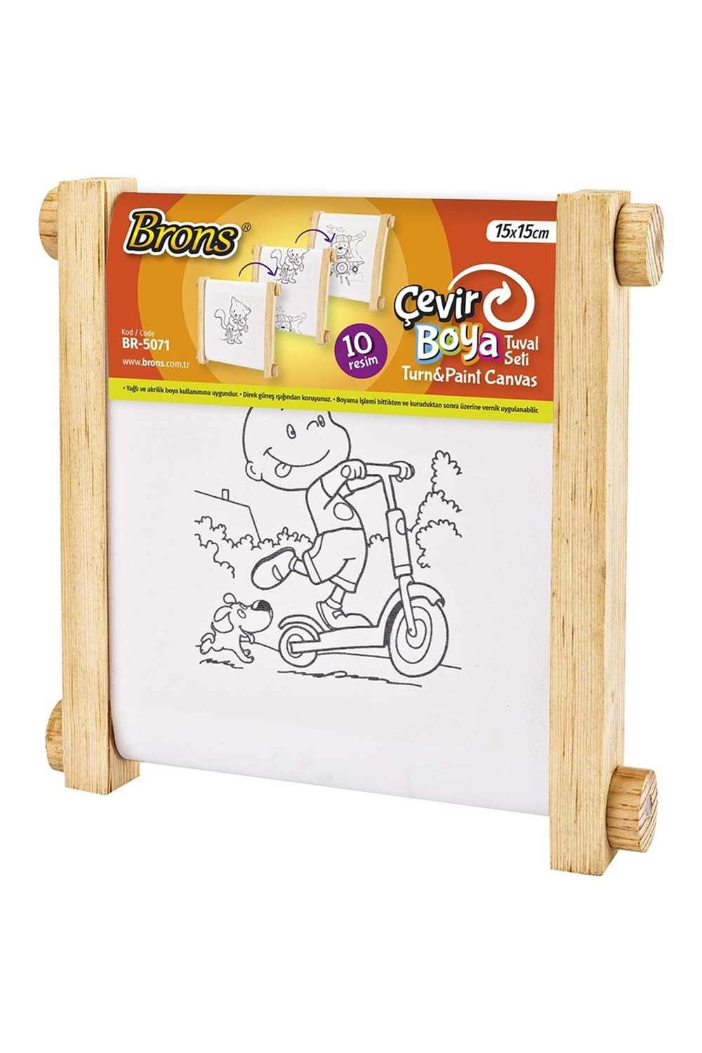 BRONS ÇEVİR BOYA TUVAL SETİ 15*15 CM. BR-5071