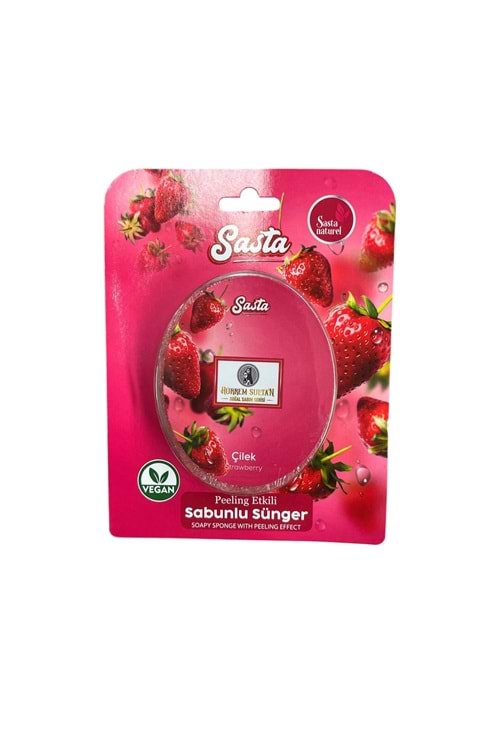 SASTA DOĞAL SÜNGERLİ SABUN ÇİLEK 130 GR.