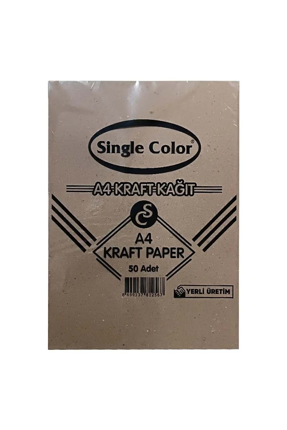SİNGLE COLOR A4 KRAFT KAĞIT 50 Lİ PAKET